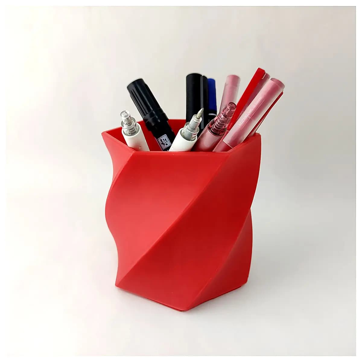 Simple Pen Holder Organizer Desk Storage Container Multi Purpose Pencil Case Stationery Holder Office Desk Accessory Easy Pen Stand