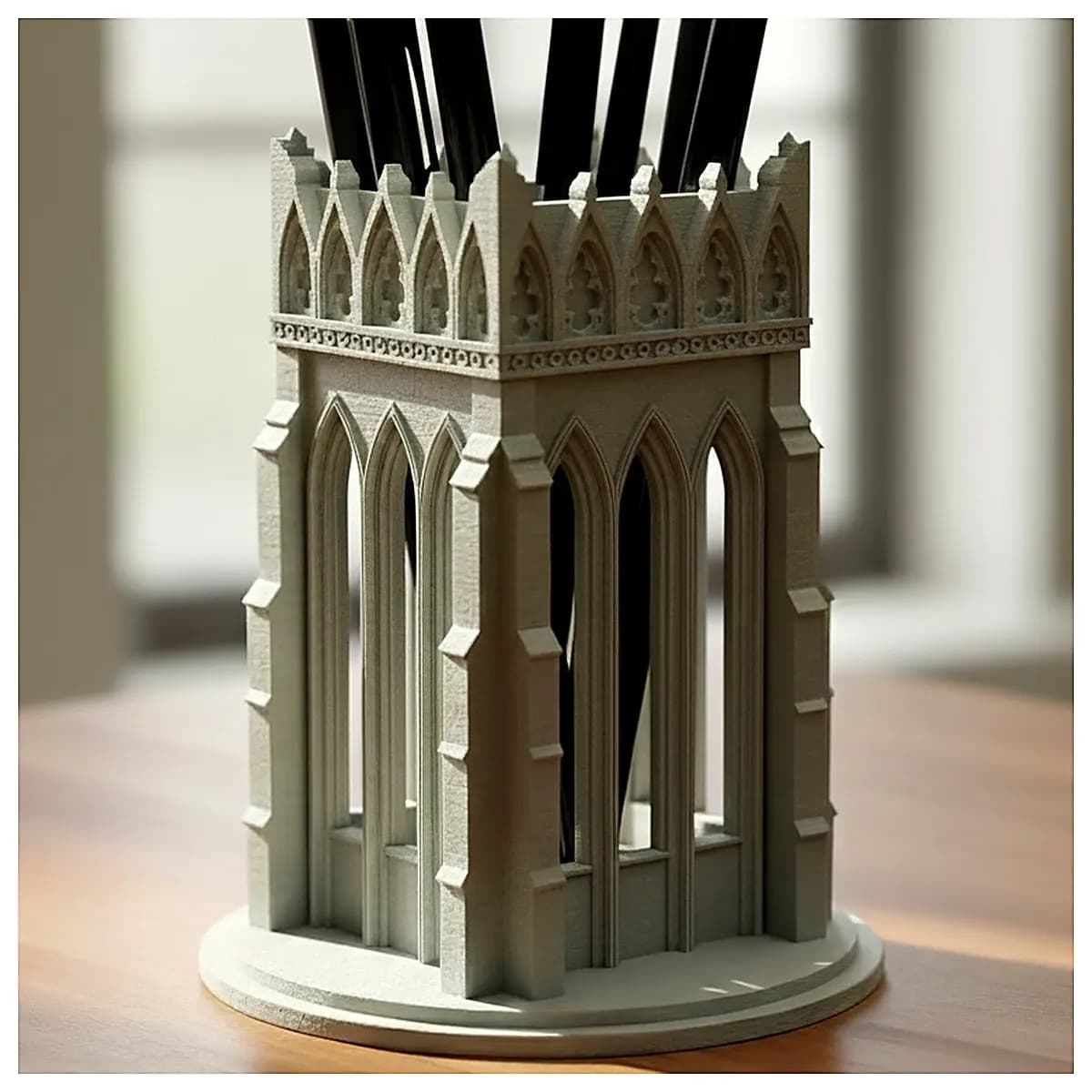 Cathedral Desk Ornament Church Model Religious Art Gift Collectible Decoration Home Office Decor Creative Gift Idea