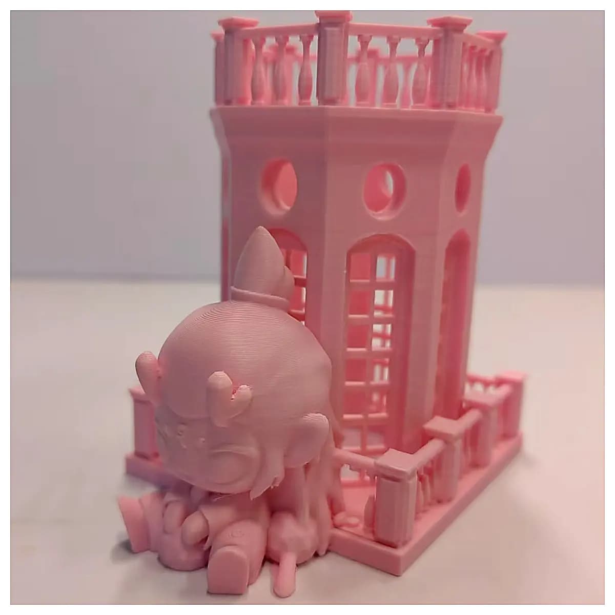 Ao Peng Castle Pen Holder Desktop Decoration Creative Figurine Multi Purpose Stand Office Study Storage Gift Ornament