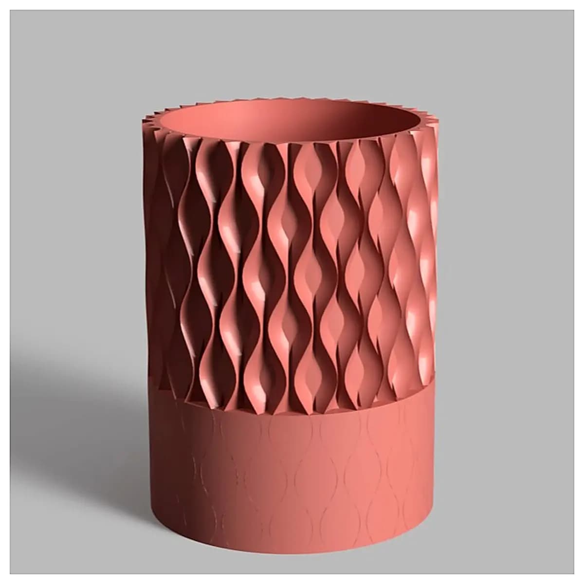 Wave Pattern Vertical Fountain Pen Holder Ink Pen Organizer Creative Design Student Stationery Accessories Pen Case Drawing Tools