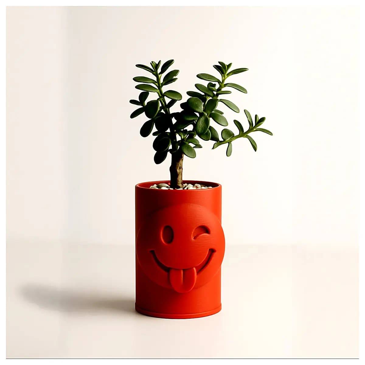 Smiling Flower Pot Pen Holder Planter Organizer Desk Decoration Creative Gift Ceramic Vase Holder Multi Purpose Storage