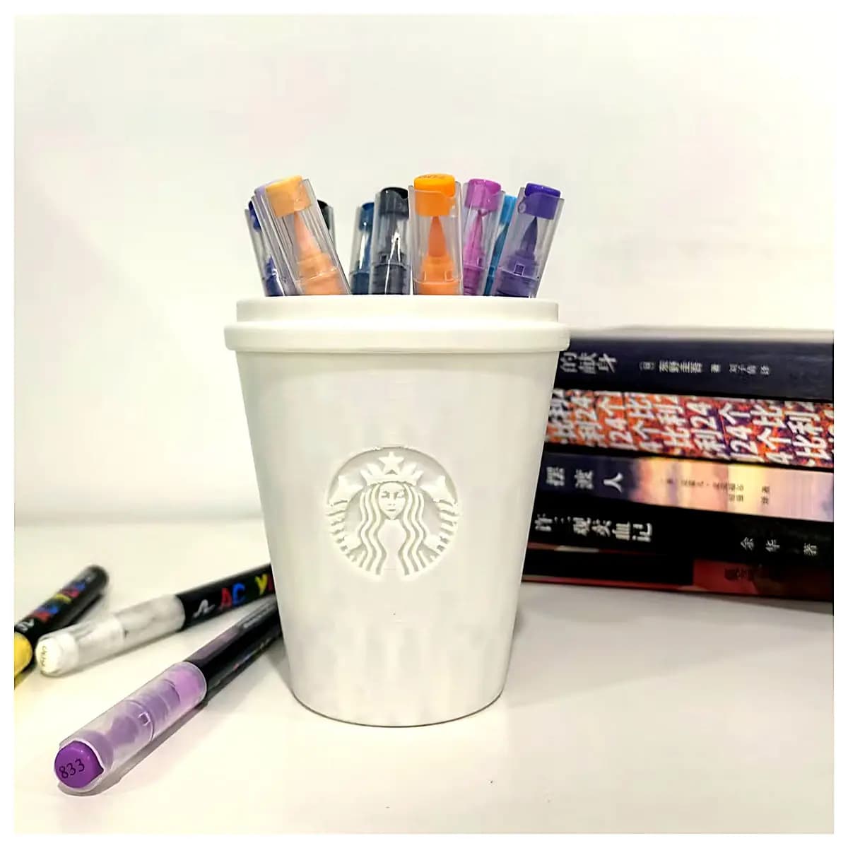 Cup Pencil Holder Coffee Cup Holder Desk Organizer Creative Decoration Gift Suitable for Various Cups
