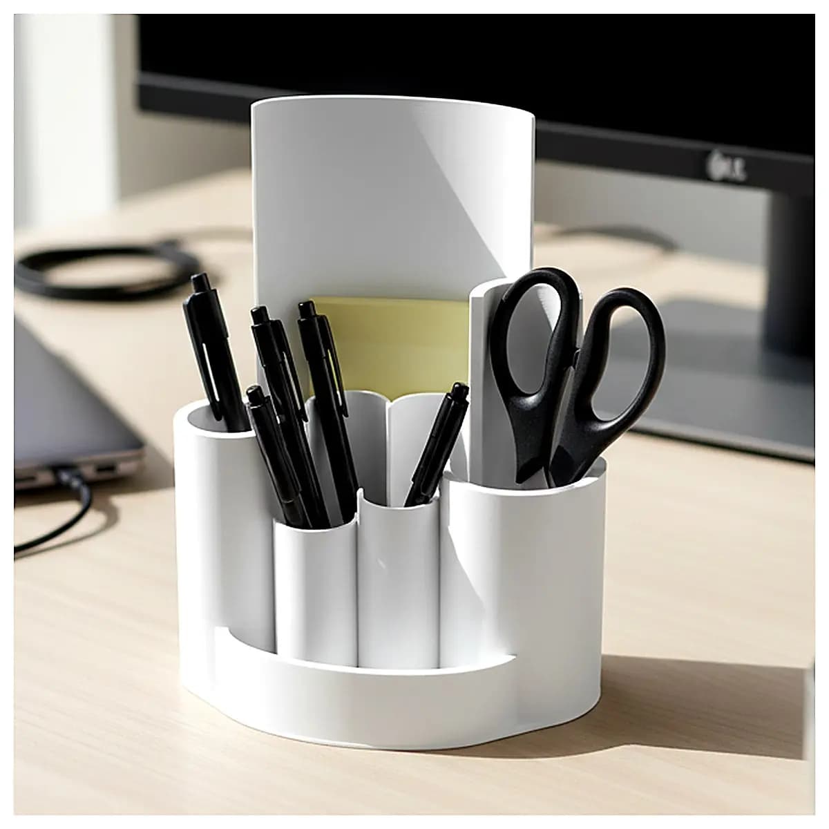 Curved Organizer Desktop Pen Holder Creative Pencil Case Multi Function Pen Stand Office Learning Supplies Desk Storage Box Organizer