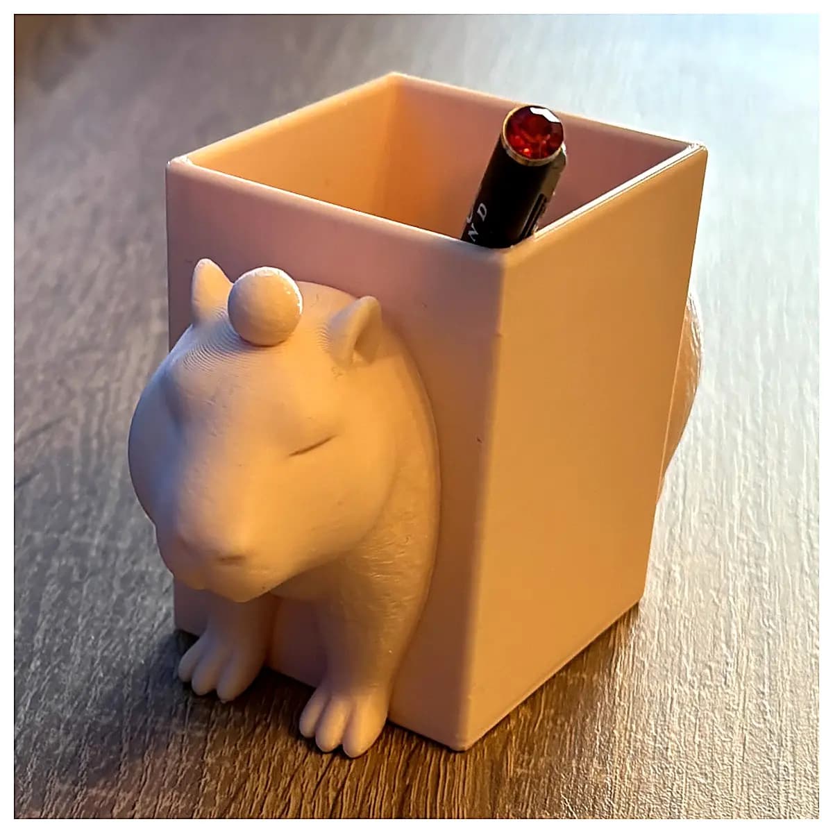 Capybara Cute Orange Storage Box Creative Desktop Organizer Snack Toy Pencil Holder Home Multi Function Storage Orange Pen Case