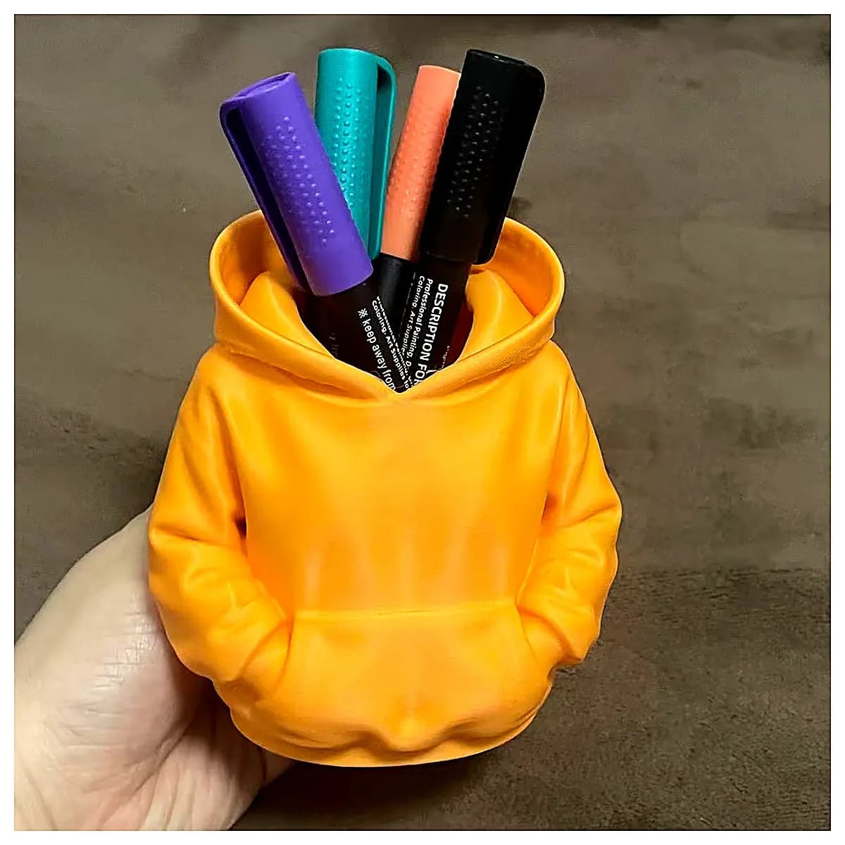 Stylish Cool Hoodie Pencil Holder Organizer Storage Multi Function Shelf Student Backpack Accessories Creative Desk Decor