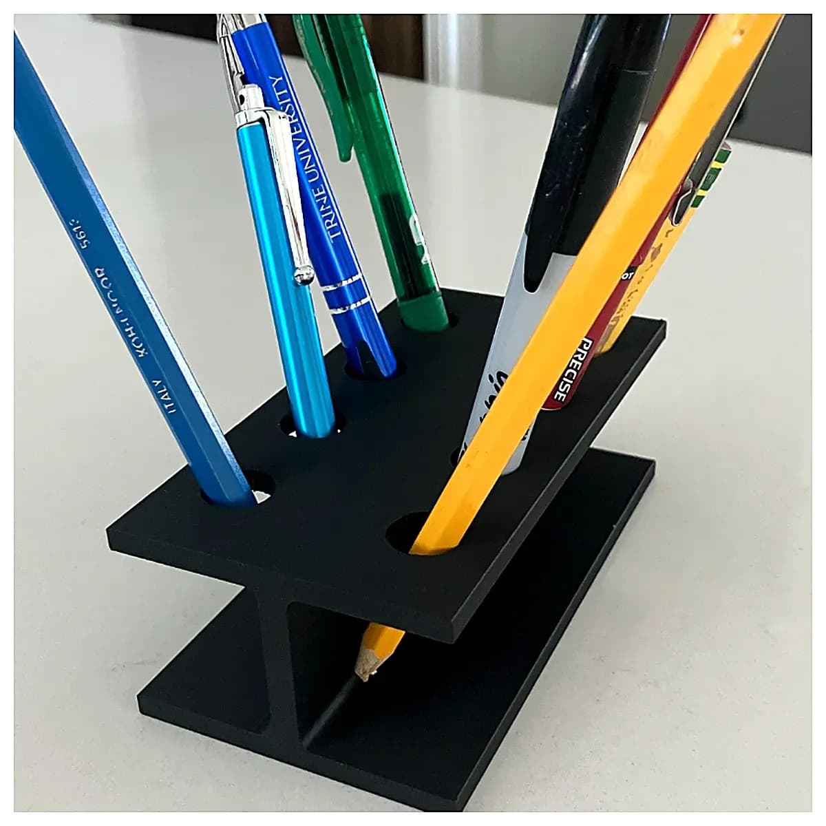 H Beam Pen Holder Creative Writing Support Desk Decoration Office Supplies Pen Organizer Accessory Writing Accessories Gift Idea