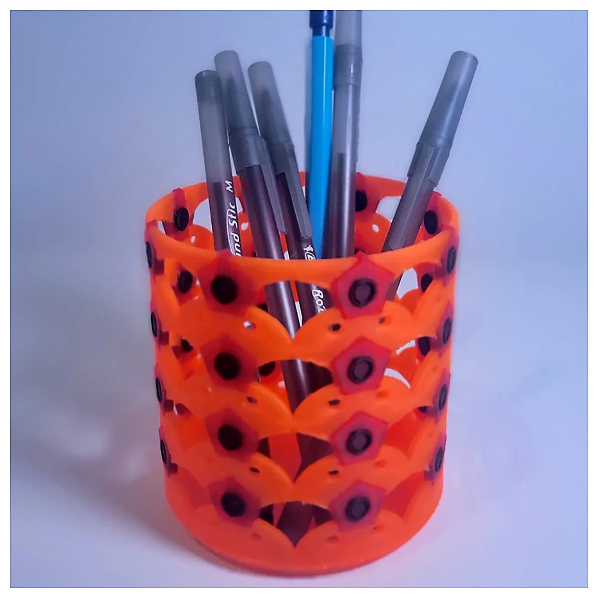 Geometric Pencil Holder Desk Organizer Pen Case Office Storage Creative Pen Tube Desktop Organizer Lazy Man Gadget