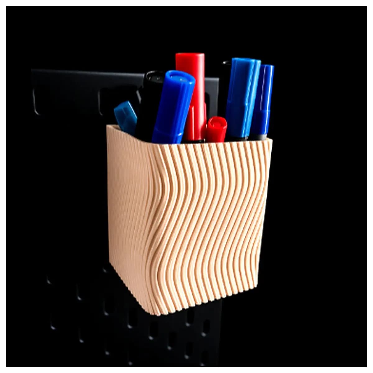 Stylish Practical Skadis Pencil Holder Desk Organizer Creative Pen Case Student Office Storage Box Multi Function