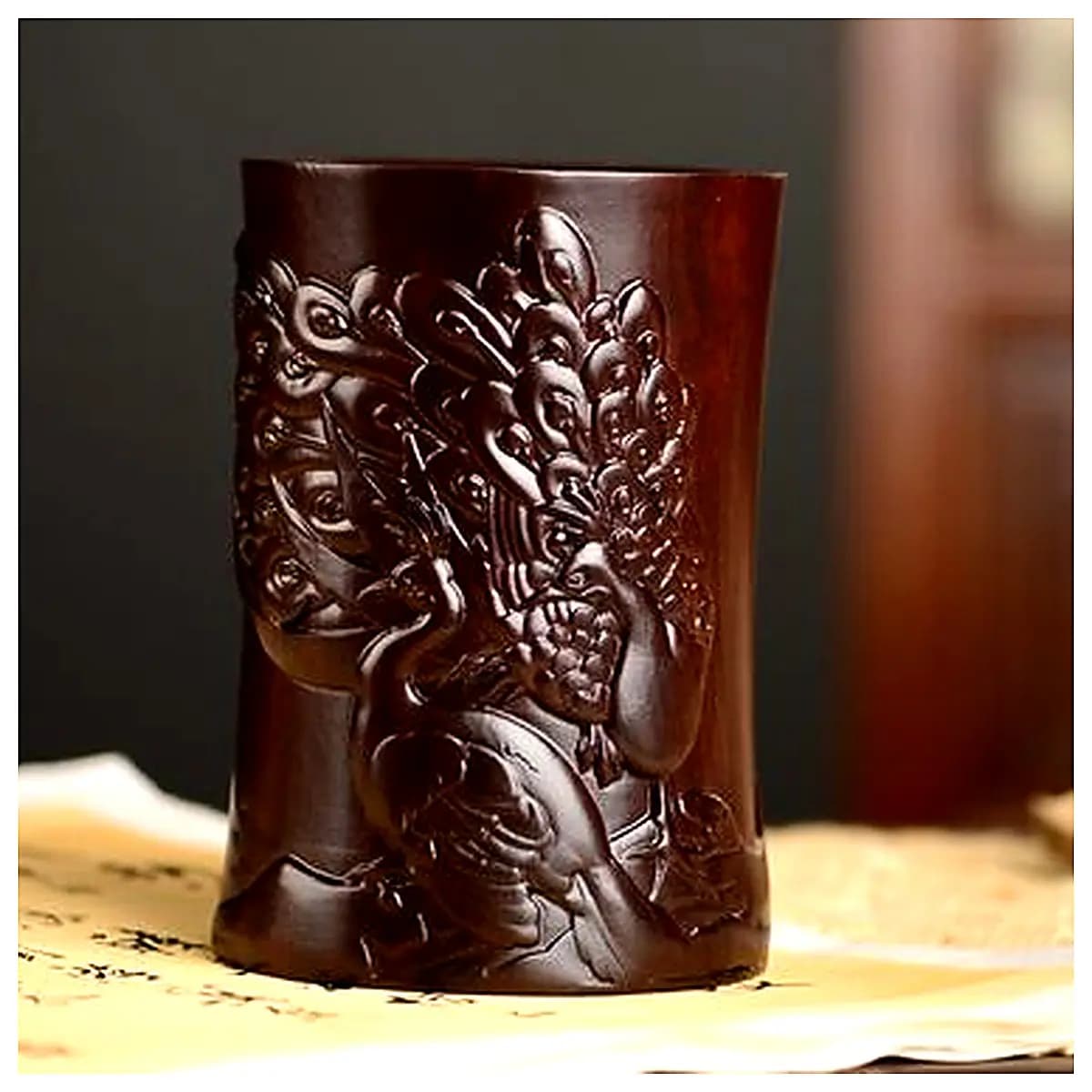 Phoenix Totem Pencil Holder Creative Desktop Decoration Phone Stand Office Organizer Gift Ornament Multi functional Modern Simple