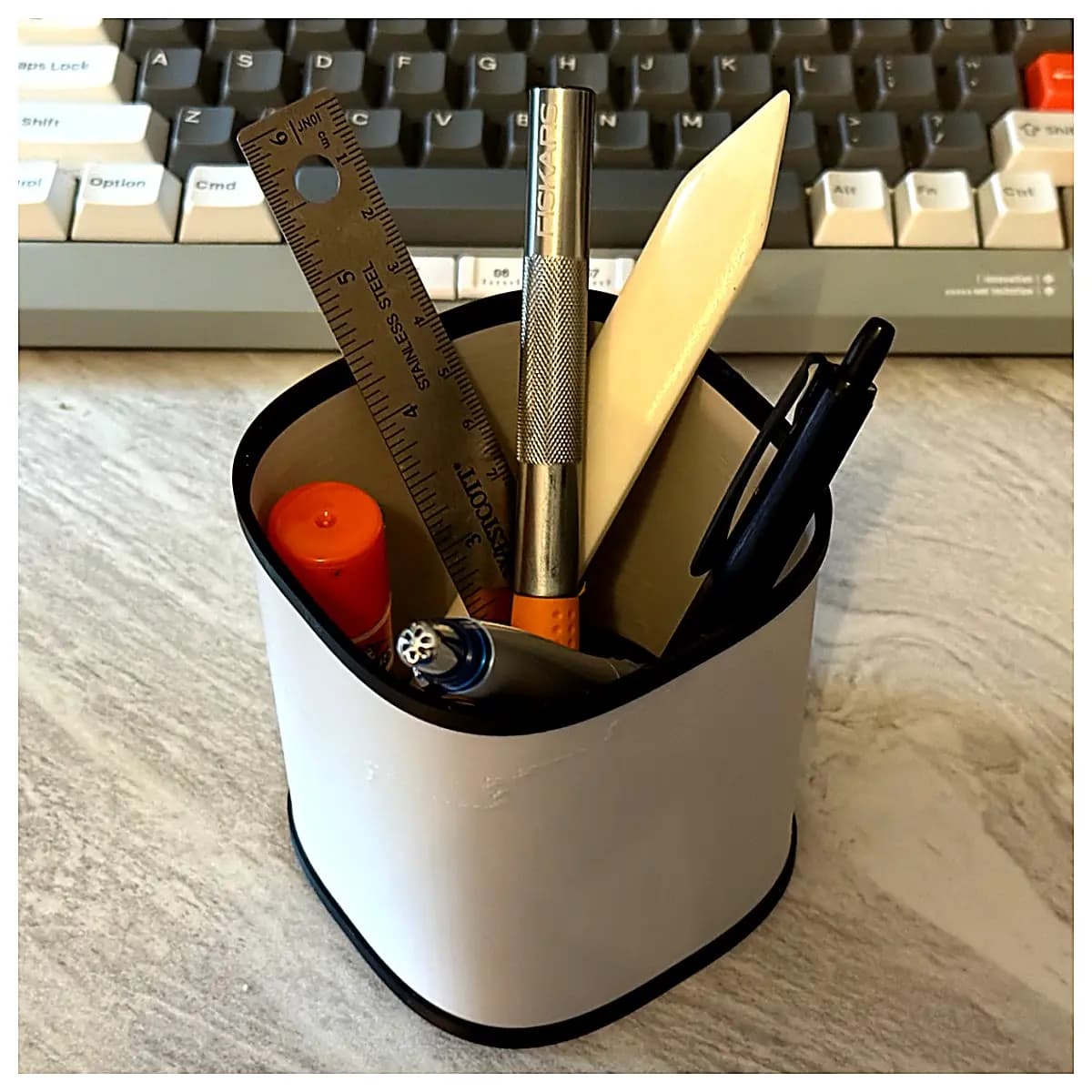 Pen Holder Organizer Multi Function Desk Storage Box Office Study Supplies Pen Case Pen Stand Creative Portable Phone Stand Dorm Room Desk Organizer