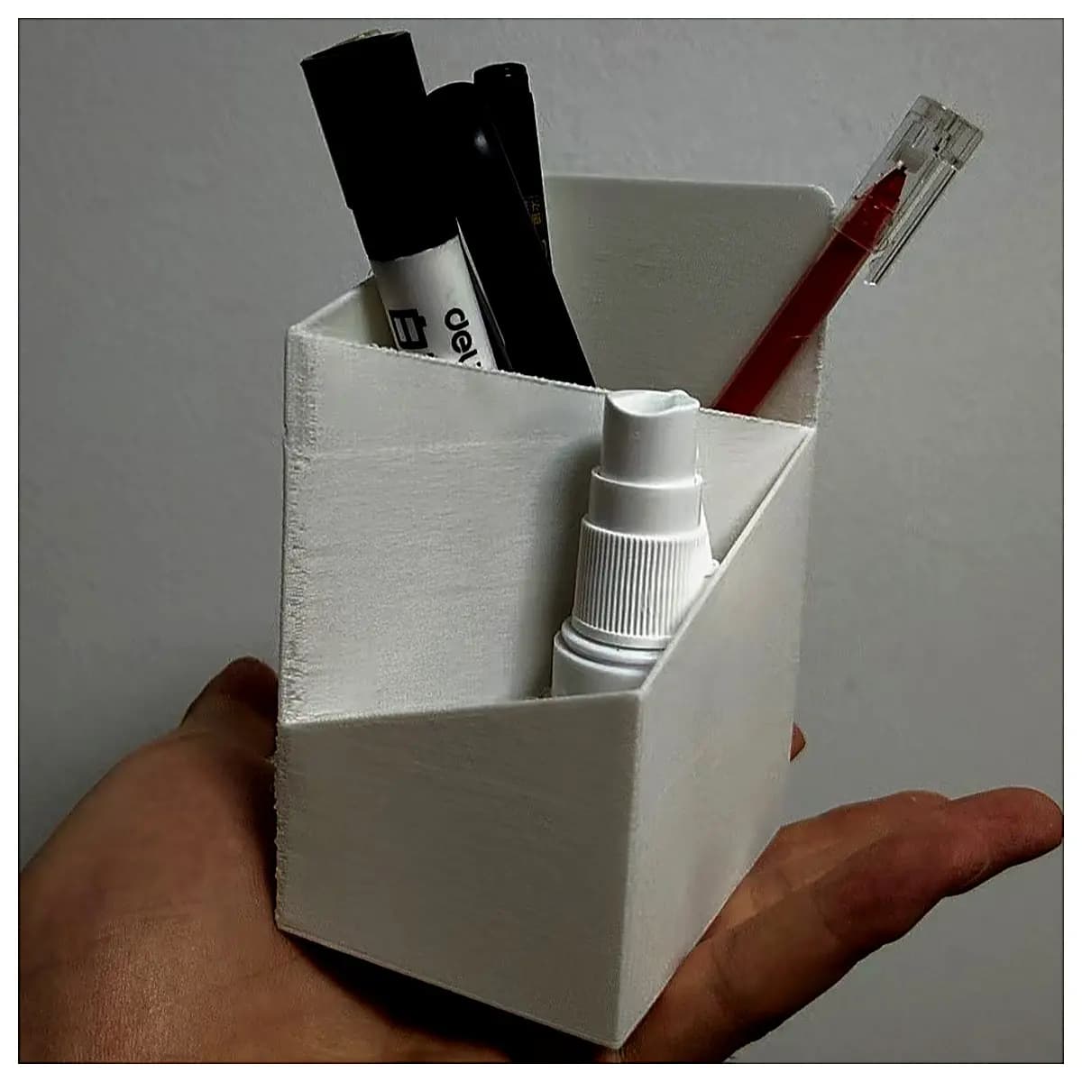 Artistic Angled Pen Holder Creative Desktop Organizer Multi Function Pen Tube Decorative Storage Holder Office Study Supplies
