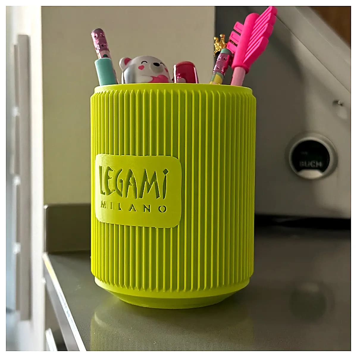 Legami Cup Pencil Holder Creative Desktop Organizer Decorative Storage Box Phone Stand Multi Function Pen Holder Office Study Supplies