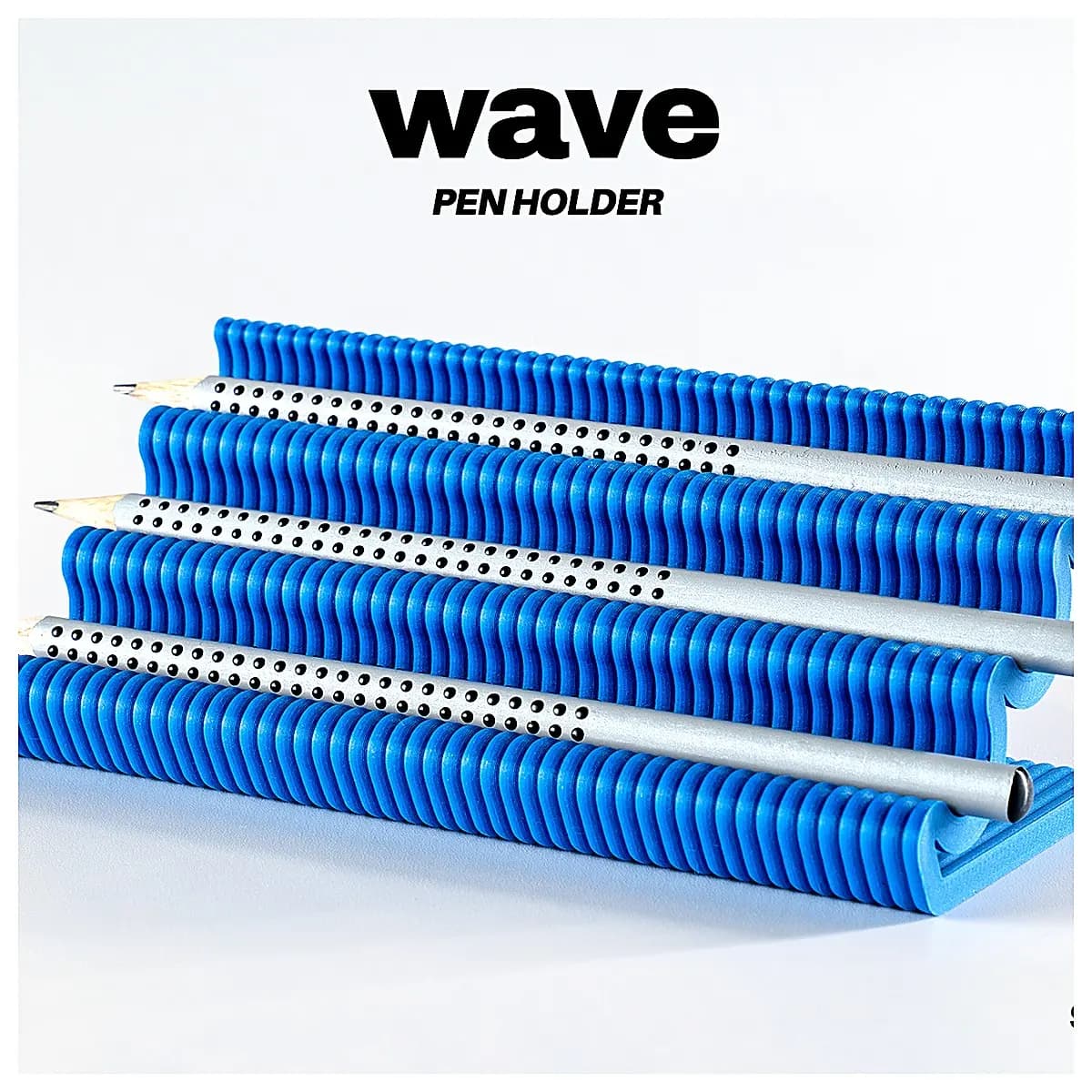 Wave Ripple Pen Holder Ocean Design Desk Organizer Stationery Storage Book Case Student Supplies Creative Pen Container Lazy Storage