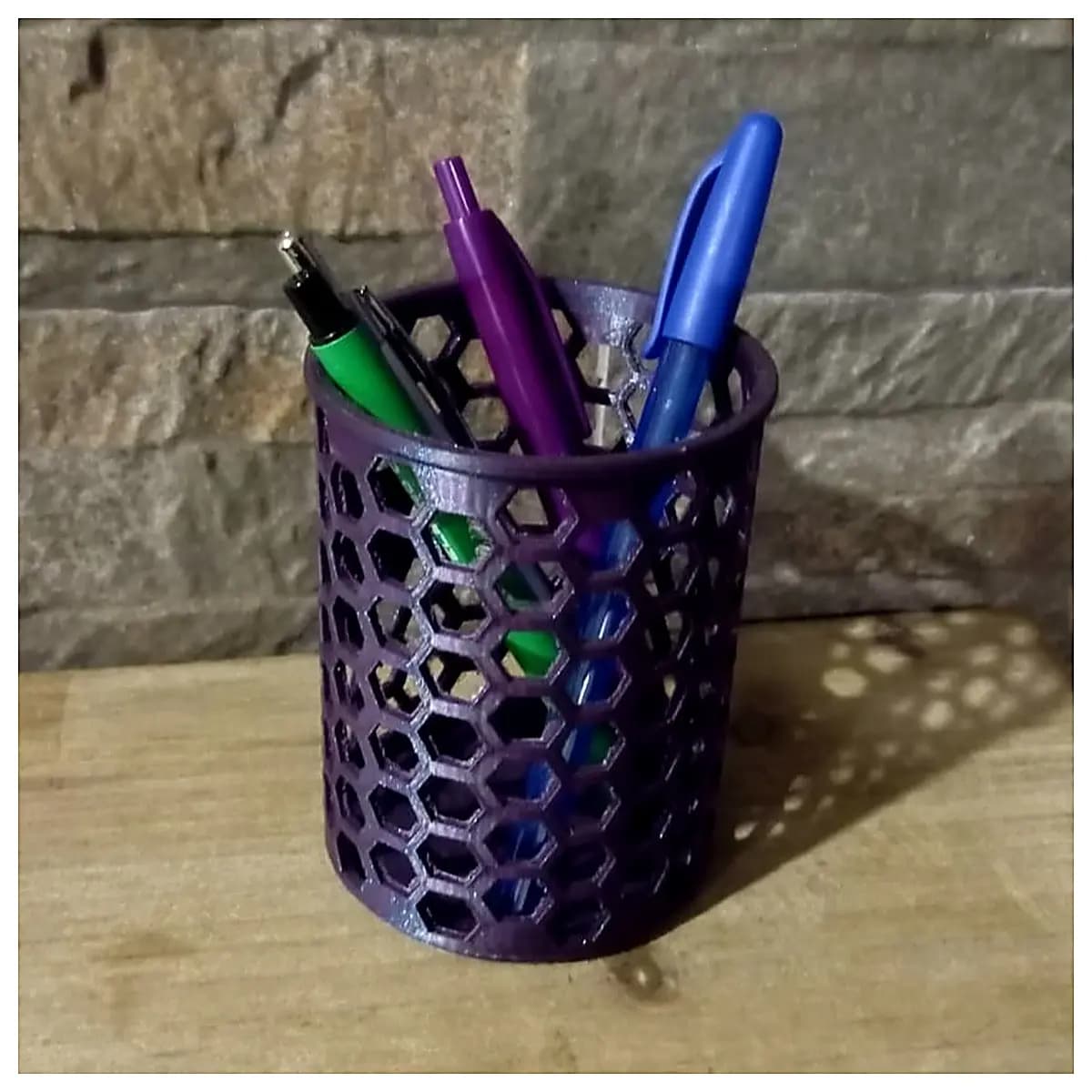 Honeycomb Pencil Holder Organizer Multi Function Desk Pen Case Mobile Phone Stand Office Study Supplies Pen Holder Accessories
