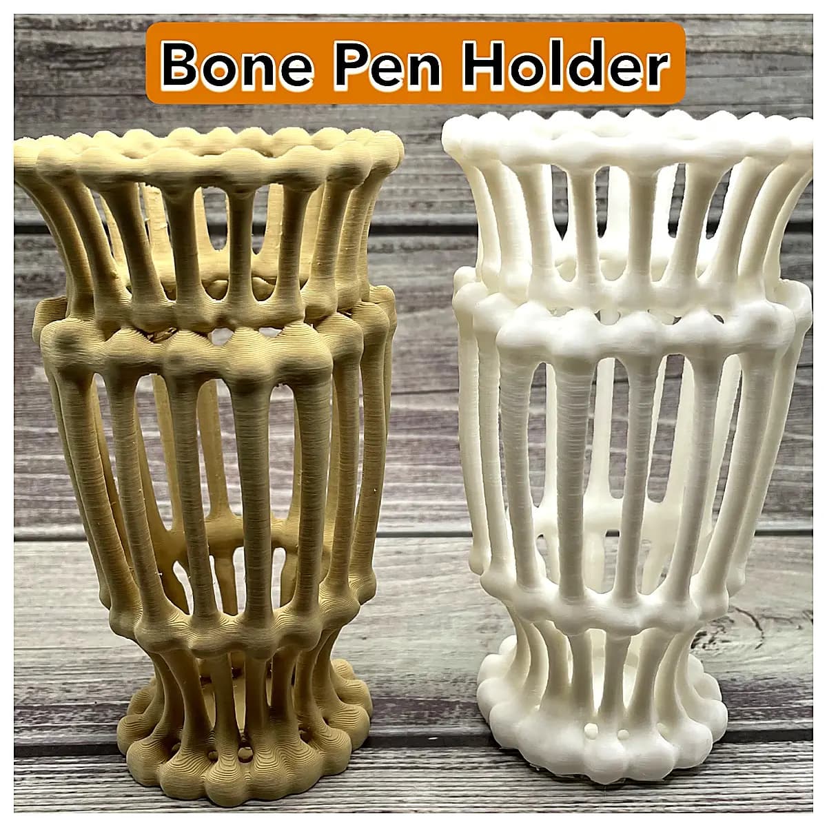 Bone Pencil Holder Desk Organizer Creative Book Stand Pen Tube Holder Office Study Accessories Minimalist Design