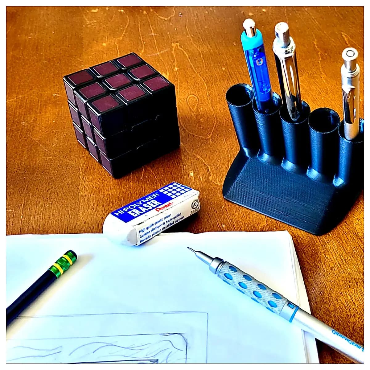 Liquid Pen Holder Stand Ink Tube Organizer Desk Pen Caddy Storage Solution for Artists Writers Creative Pen Support
