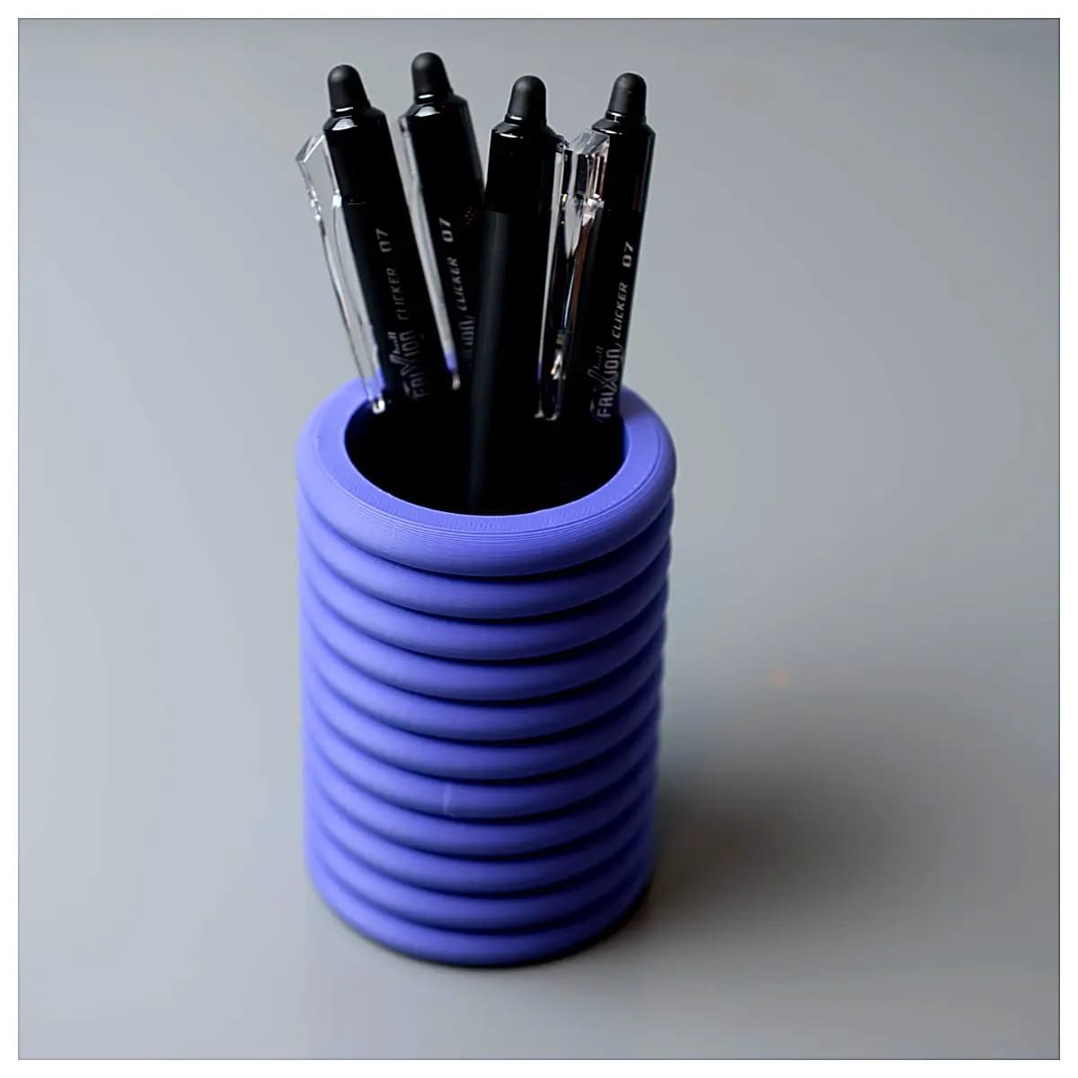 Ribbed Pattern Mug Holder Ribbed Decoration Desk Accent Office Gift Creative Home Decor Simple Design Pen Stand Support