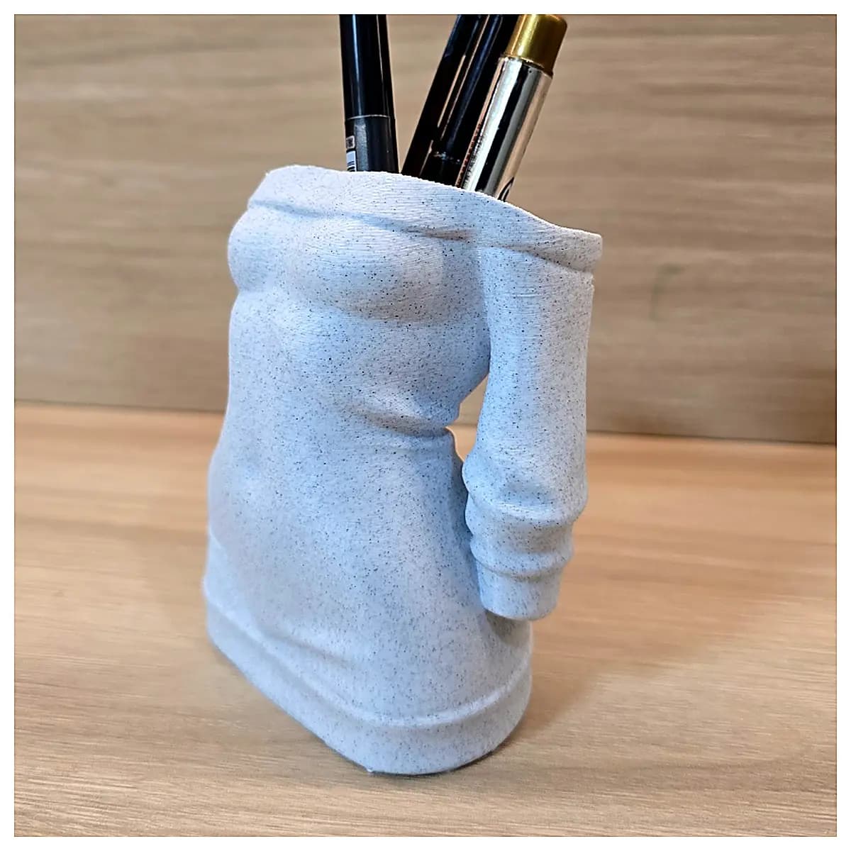 Marble Pen Holder Desktop Organizer Decorative Accessory Office Desk Creative Gift Pen Stand Display Shelf Modern