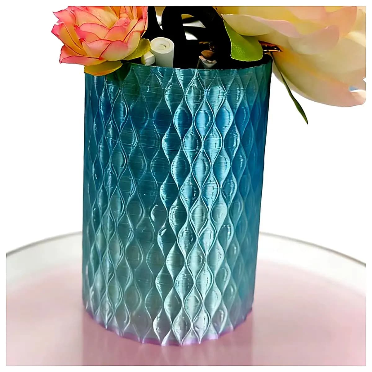 Ocean Wave Pen Holder Desk Organizer Simple Creative Decoration Office Study Pen Case Wave Pattern Holder