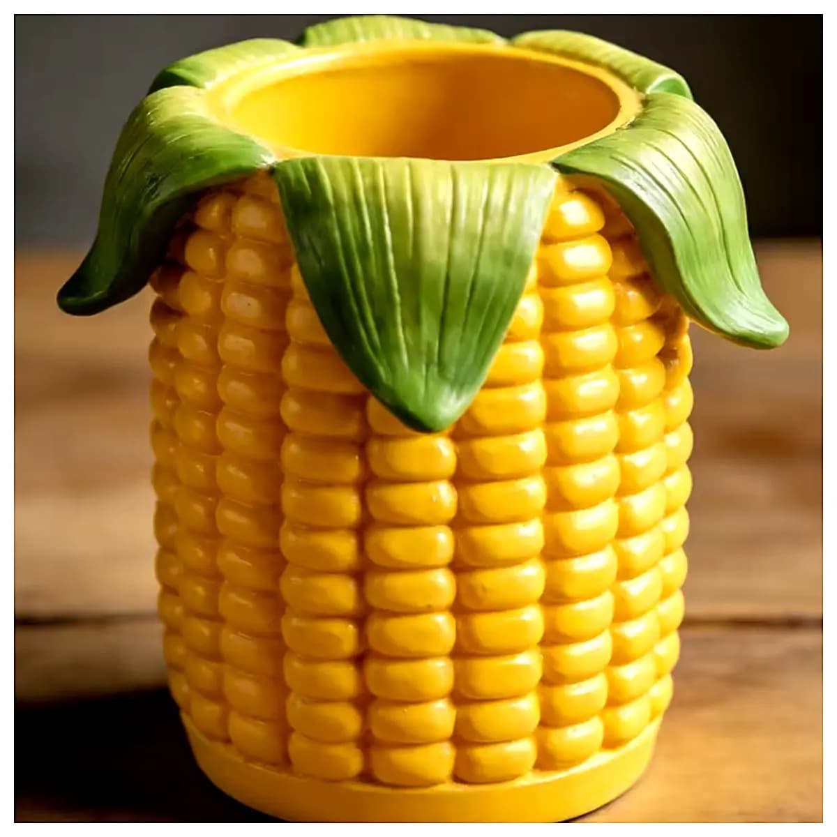 Corn Model Pen Holder Creative Desktop Ornament Pen Stand Desk Organizer Art Decor Gift