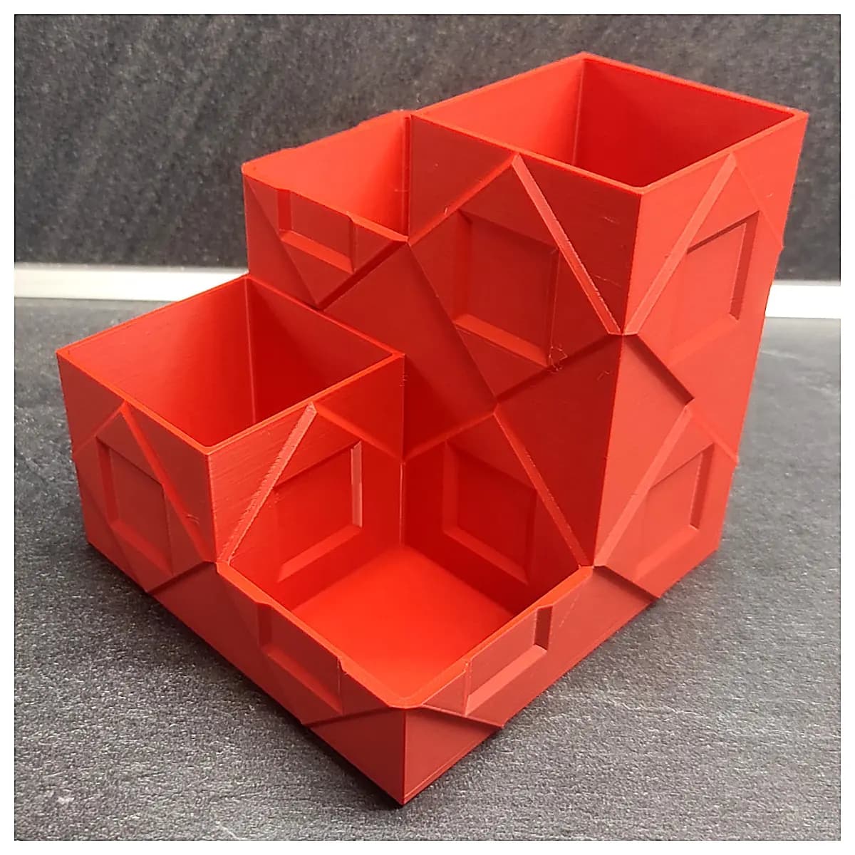 Square Cube Pencil Holder Desk Organizer Pen Case Office Supplies Storage Shelf Multi Function Home Decor