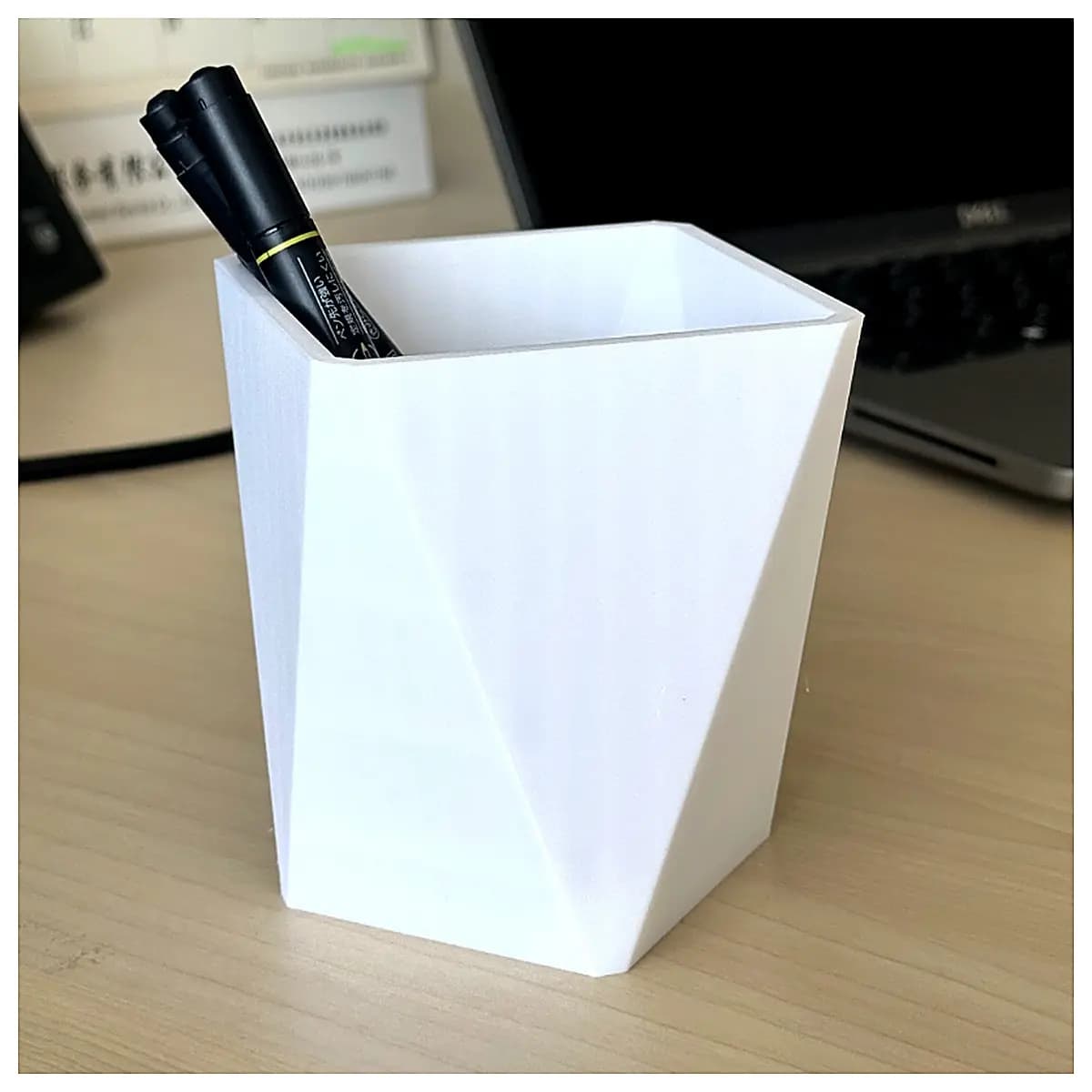 Hexagon Pencil Holder Desktop Organizer Creative Multi Function Pen Case Phone Stand Office Study Supplies Simple Design Pen Box