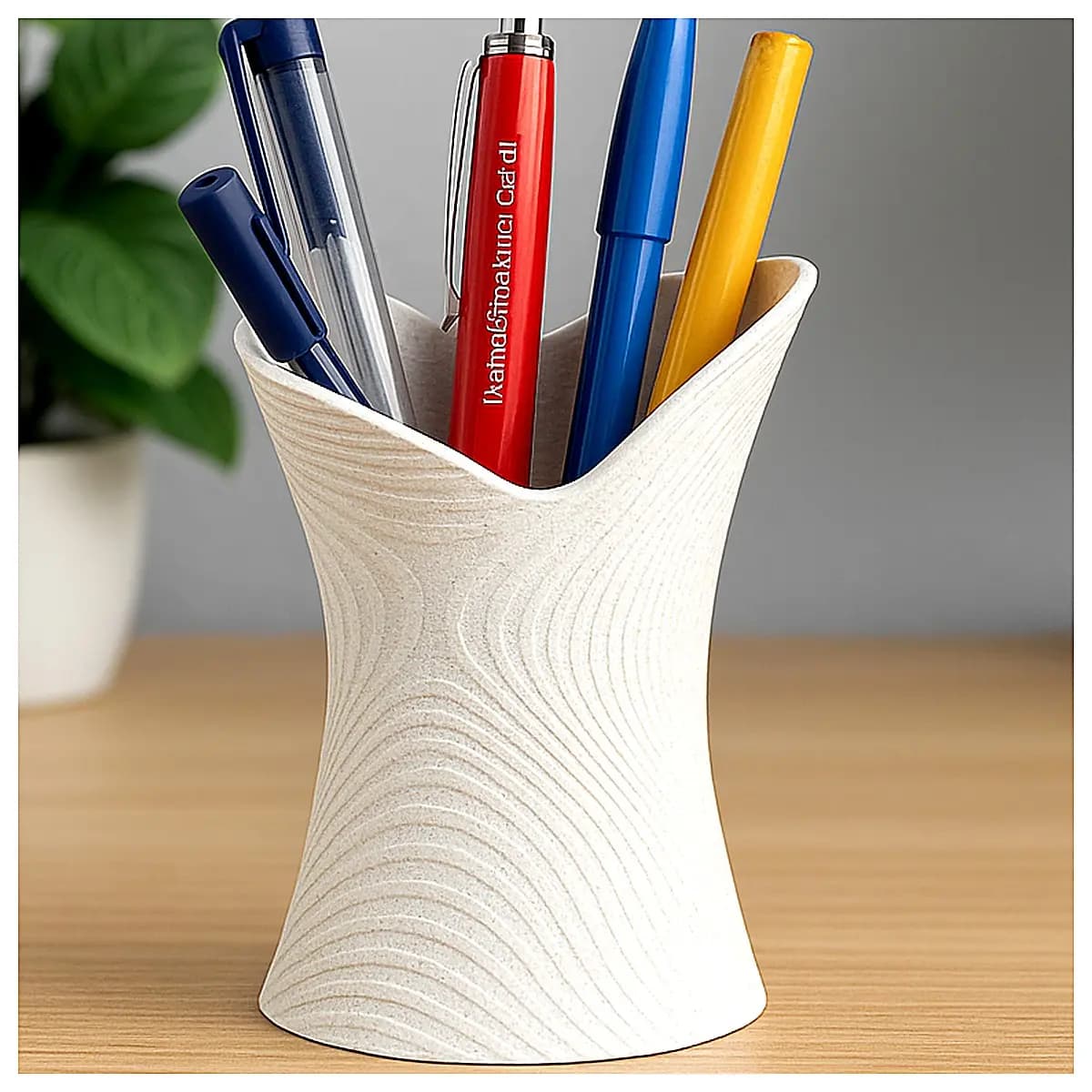 OrganicFlow Pen Holder Organizer Desk Storage Pen Case Accessory Writing Supplies Student Backpack Parts Learning Tools