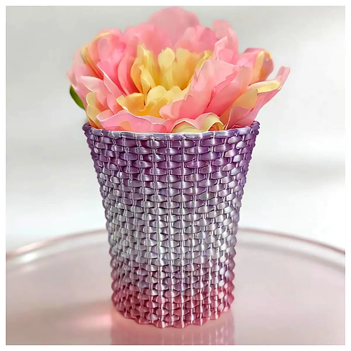 Woven Pen Holder Creative Handicraft Desk Organizer Storage Shelf Knitting Basket Multi Function Accessory