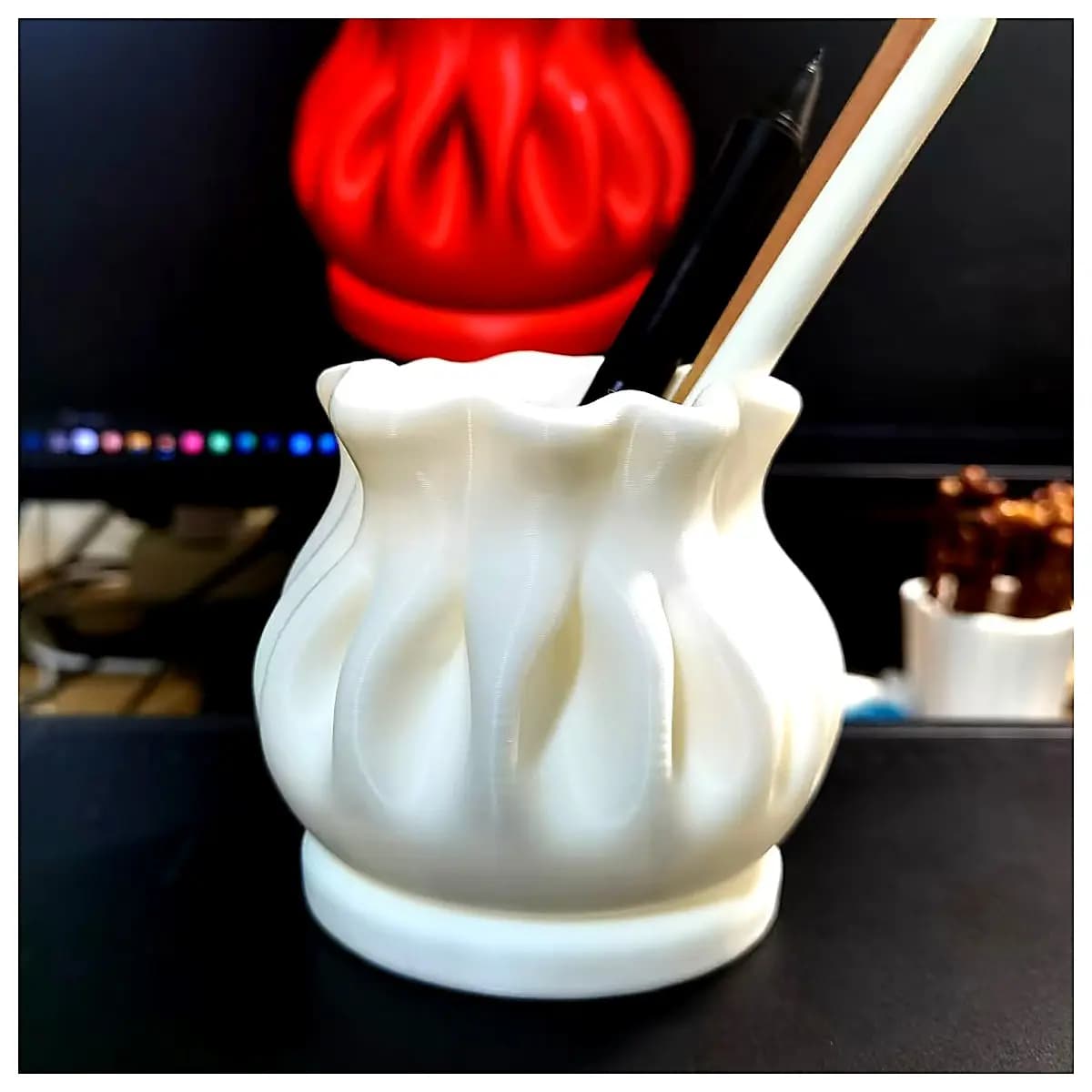 Dumpling Pencil Holder Creative Storage Desktop Decoration Vase Container Snack Box Office Organizer Gift