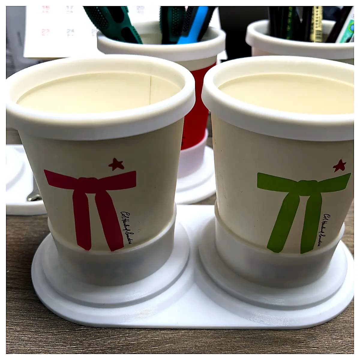 Coffee Cup Holder Organizer Box Creative Desktop Storage Solution Multi Functional Cup Rack Pen Holder Desk Organizer