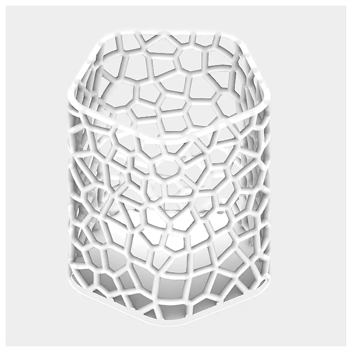 Pentagonal Large Capacity Voronoi Pencil Holder Geometric Polyhedron Desk Organizer Storage Box Office School Supplies