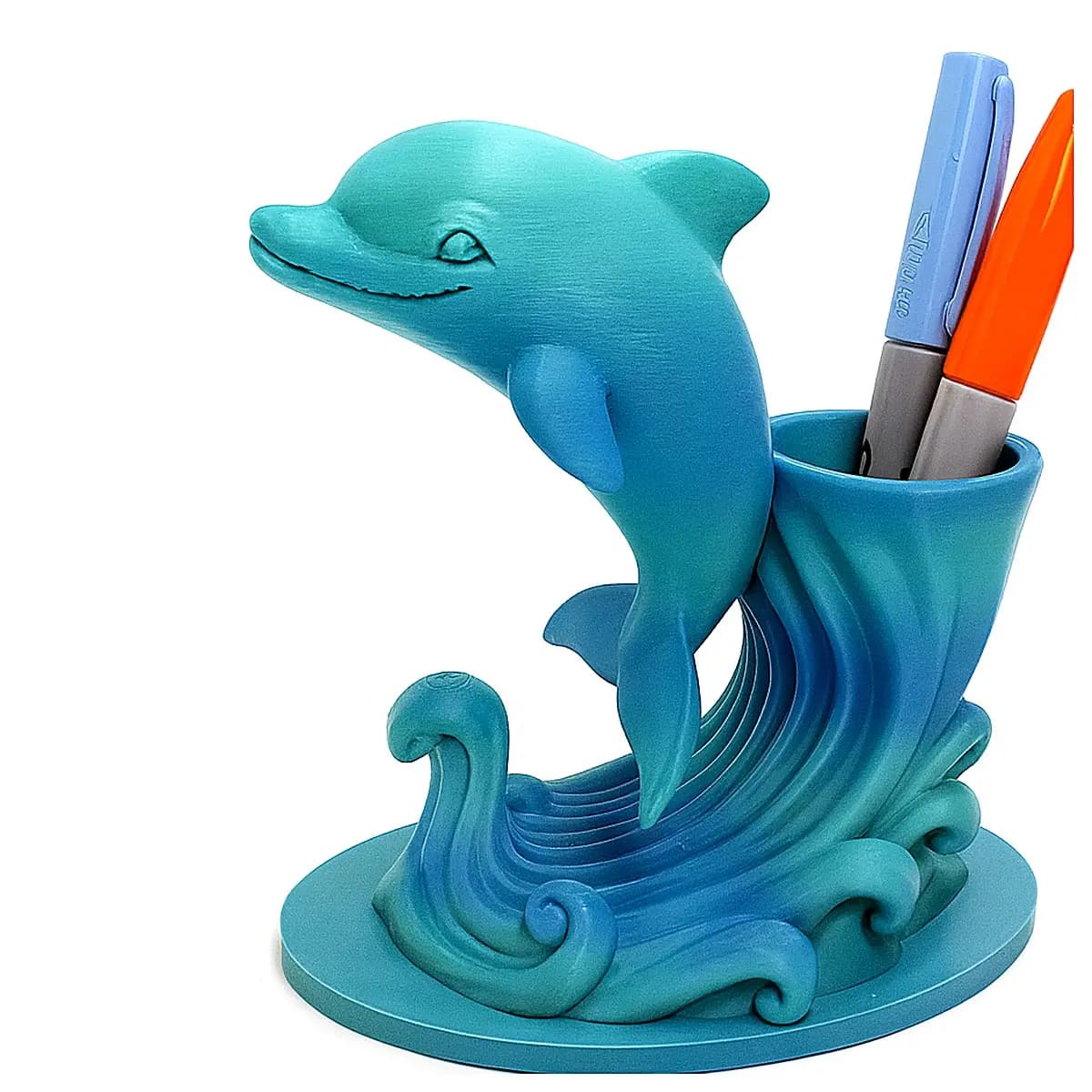 Dolphin Pencil Holder Desk Accessory IoT Pen Holder Office Supplies Creative Gift Desk Companion