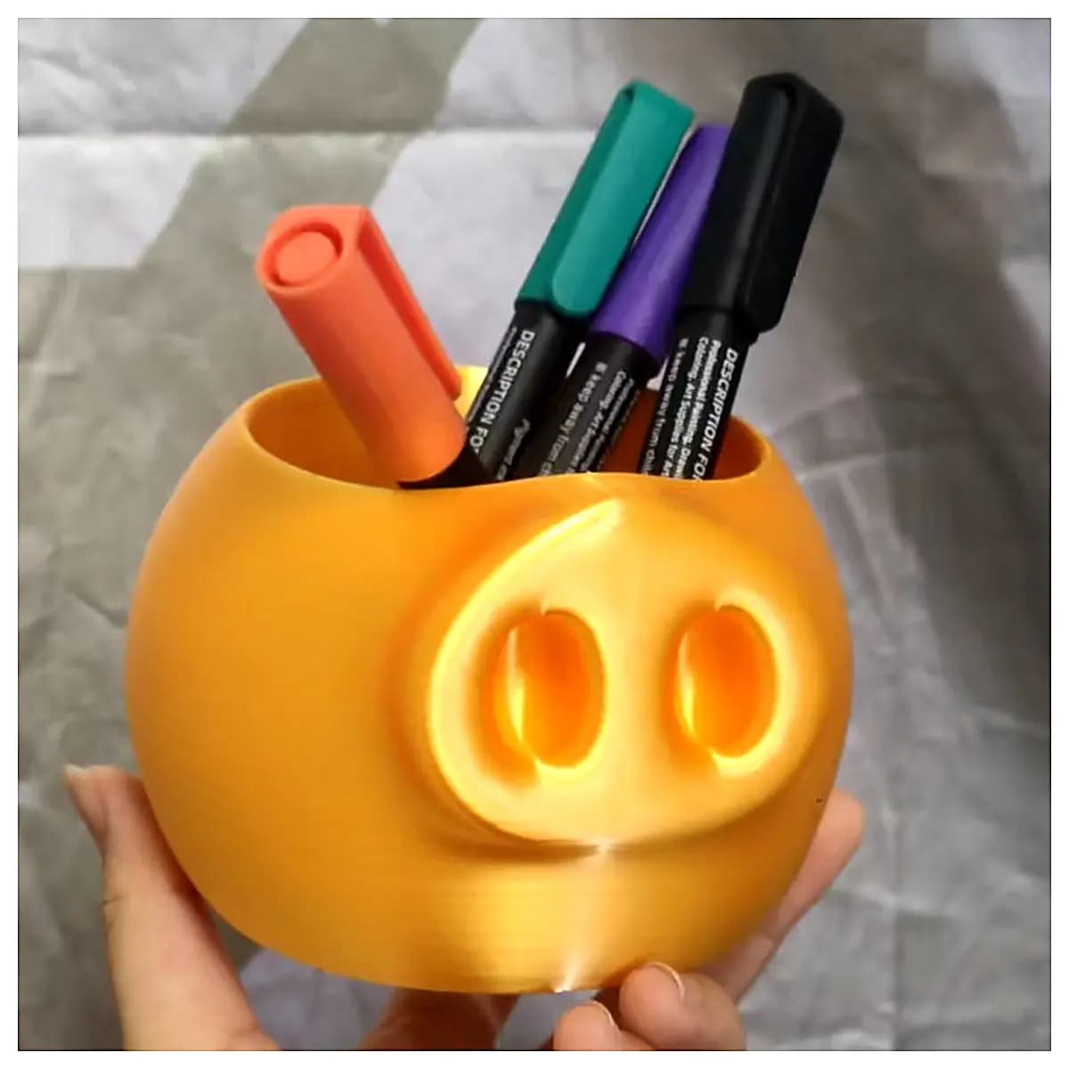 Pig Nose Pencil Holder Creative Desktop Organizer Animal Figurine Pen Case Multi Purpose Storage Box Office Learning Supplies Lazy Person Essential