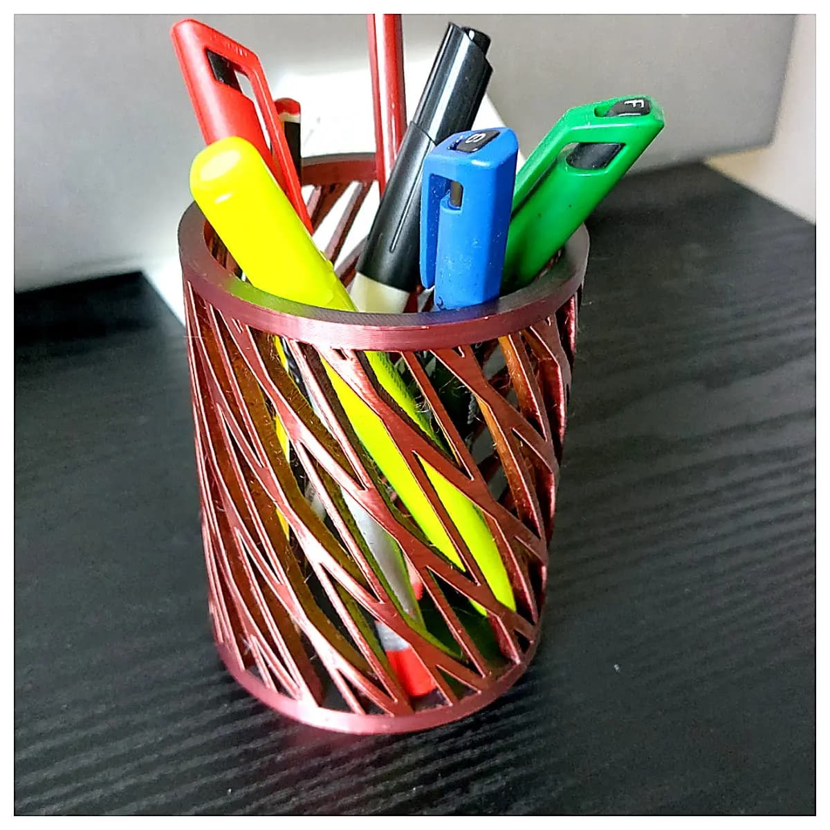 Pen Holder Organizer Desk Storage Pencil Case Student Supplies Writing Accessory School Stationery Holder