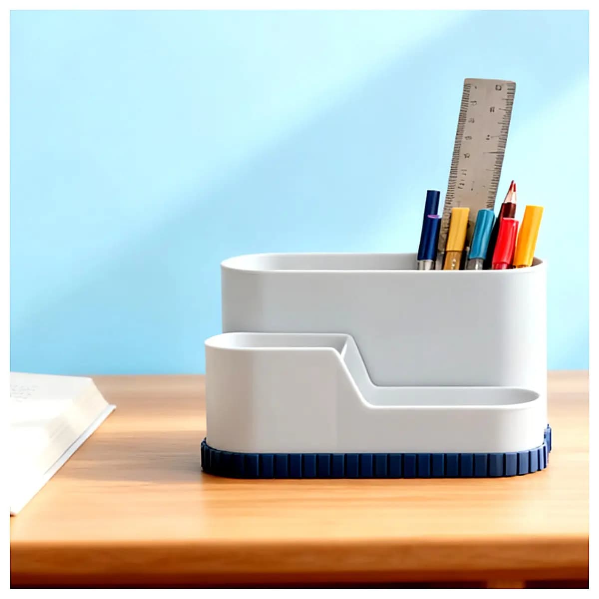 Multi Function Pen Holder Desk Organizer Stationery Storage Box Pen Cup Holder Creative Accessory Writing Supplies