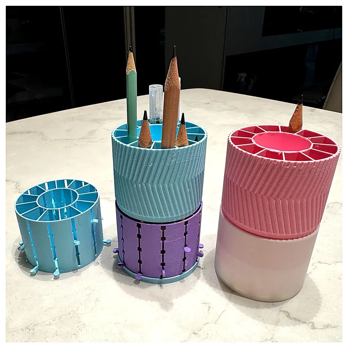 Adjustable Pen Holder Desk Organizer Stand Multi Function Stationery Storage Learning Office Accessory Support