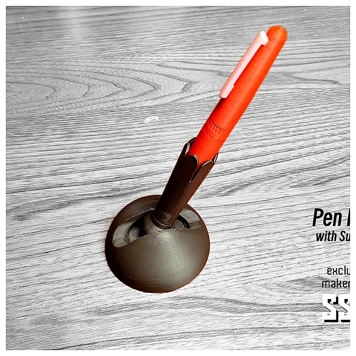 Pen Holder Suction Cup Design Desk Organizer Pen Stand Office Study Supplies Multi Function Pen Case Tube Holder Creative Pen Box
