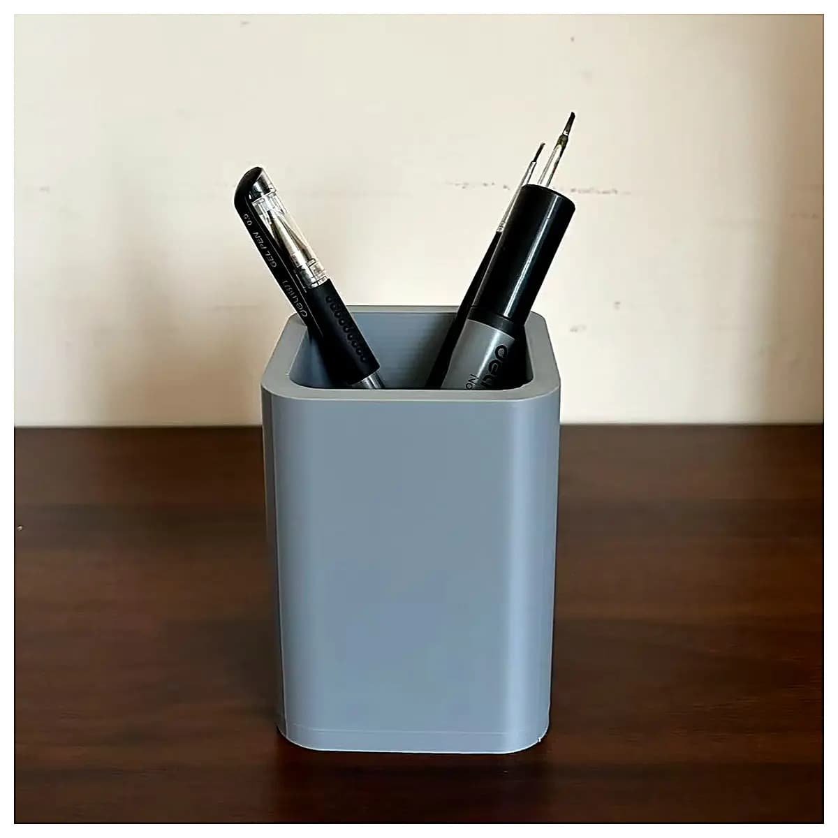 Minimalist Pen Holder Organizer Desk Pencil Case Creative Standing Storage Box Multi Function Stationery Supplies
