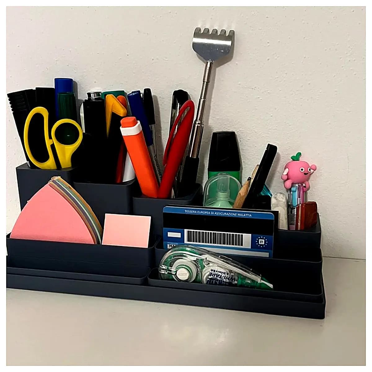 Multi Purpose Desk Organizer Pen Holder Stationery Storage Box Office Supply Organizer Desktop Accessory For Pens Paper Rulers Bulk Storage