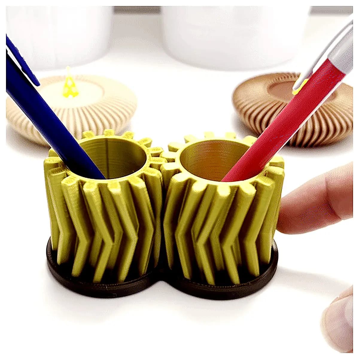 Portable Rotating Pencil Holder Desk Organizer Pen Case Tube Pen Organizer Office School Supplies Multi Function Storage Box
