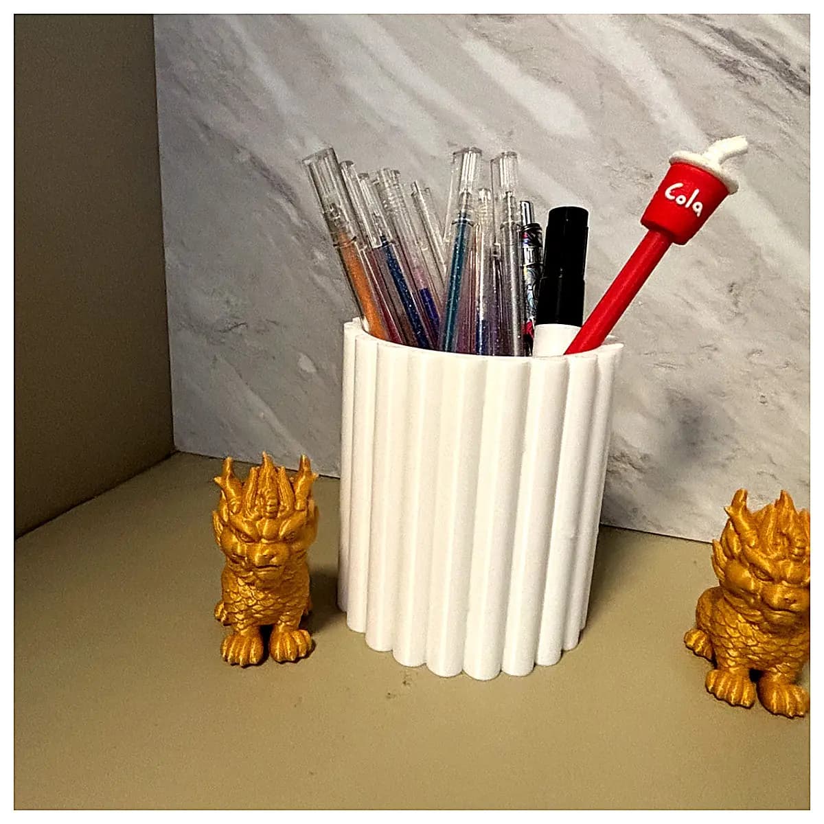 Li Yun Pen Holder Desktop Organizer Pen Case Office Supplies Storage Shelf Multi Function Pen Box Creative Storage Container Study Supplies