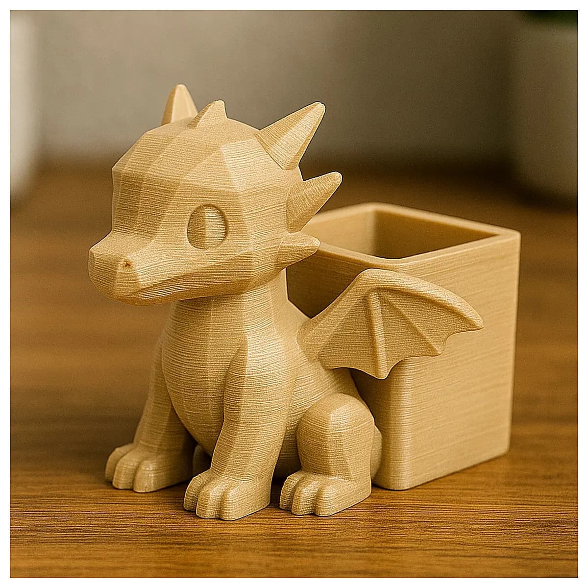 Kids Desk Organizer Creative Pencil Holder Multi Function Shelf Toy Storage Box Baby Gift Learning Supplies Young Dragon Pencil Case