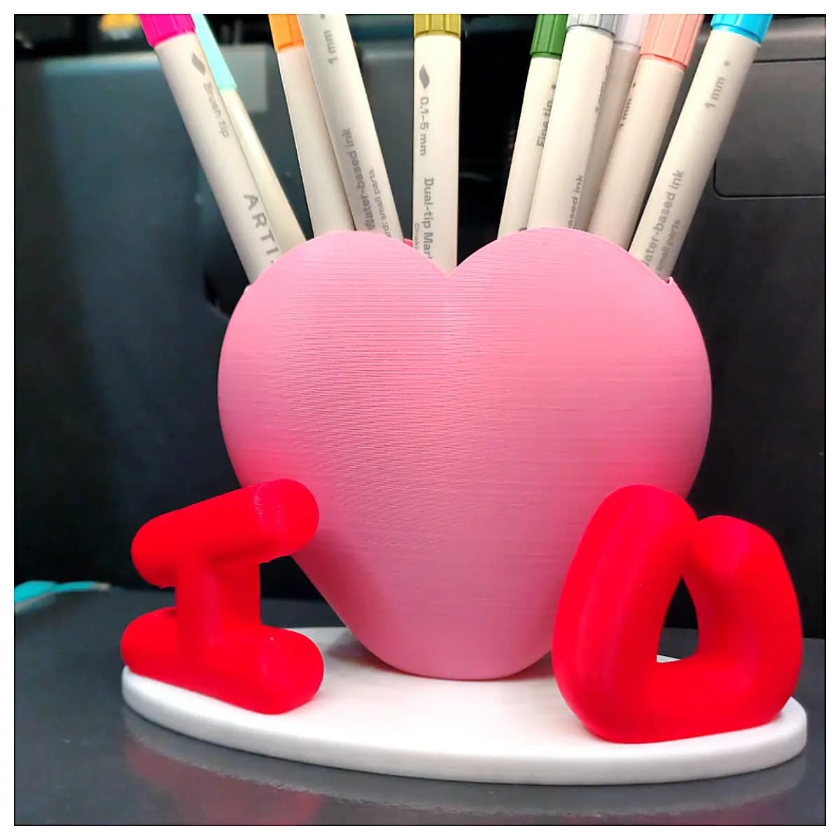 I Love You Pencil Holder Romantic Gift Couple Memorial Creative Decoration Anniversary Present Girlfriend Boyfriend Keepsake