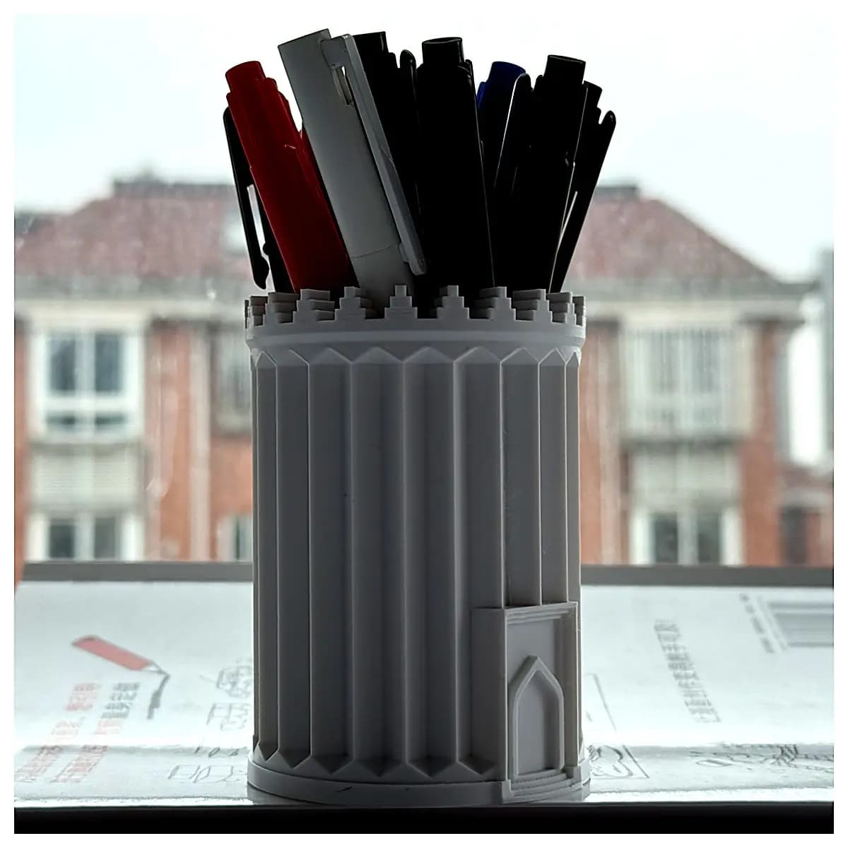 Pen Holder Tower Pen Tube Ink Holder Pen Case Drawing Accessories Drawing Tools Painting Supplies Pen Casing Ink Bottle Tower