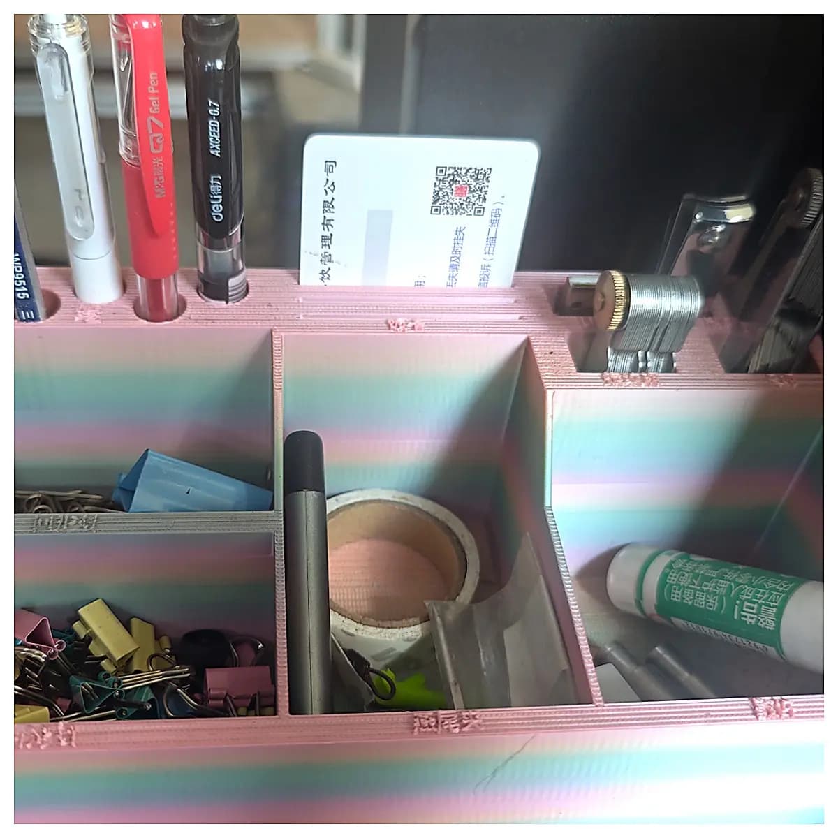 Desktop Pen Holder Organizer Desk Storage Box Pencil Case Multi Purpose Shelf Office Supplies Desk Decoration Writing Accessories