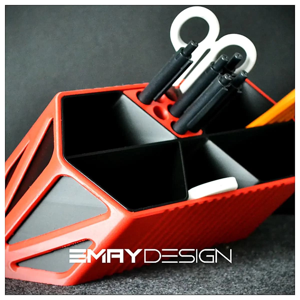 Desk Pen Holder Organizer Pen Case Storage Rack Office Desk Accessories Pen Clip Support Multi Purpose Desktop Organizer