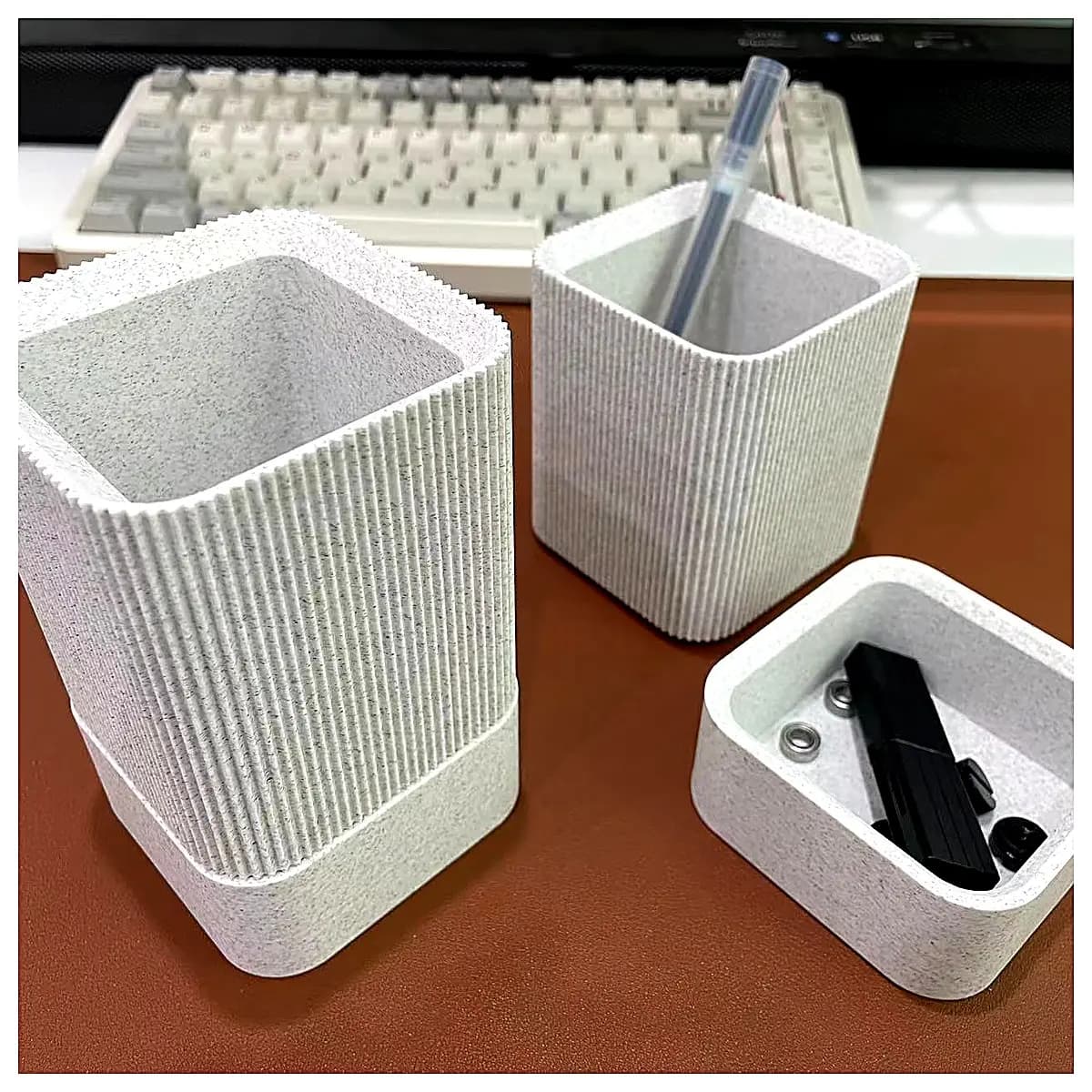 Dual Layer Pen Holder Organizer Desk Storage Box Stationery Holder Pencil Case Supply 2 Tier Pen Organizer for Office School Desk Space Saving