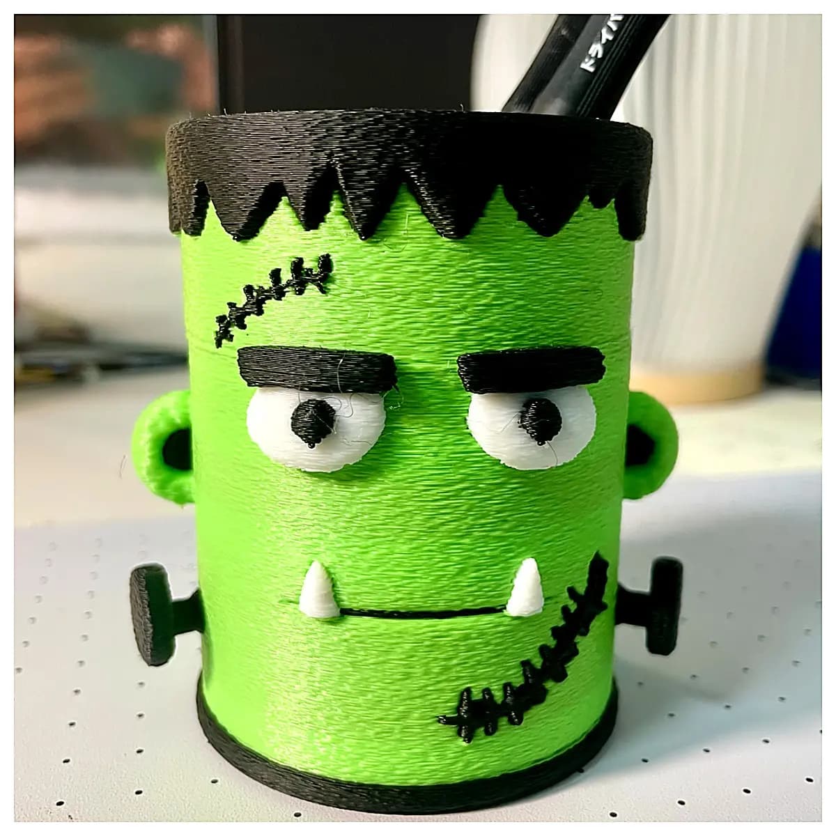 Frankenstein Cartoon Figurine Pen Holder Toy Character Model Collectible Student Gift Desk Decoration Creative Gift Frankenstein Pen