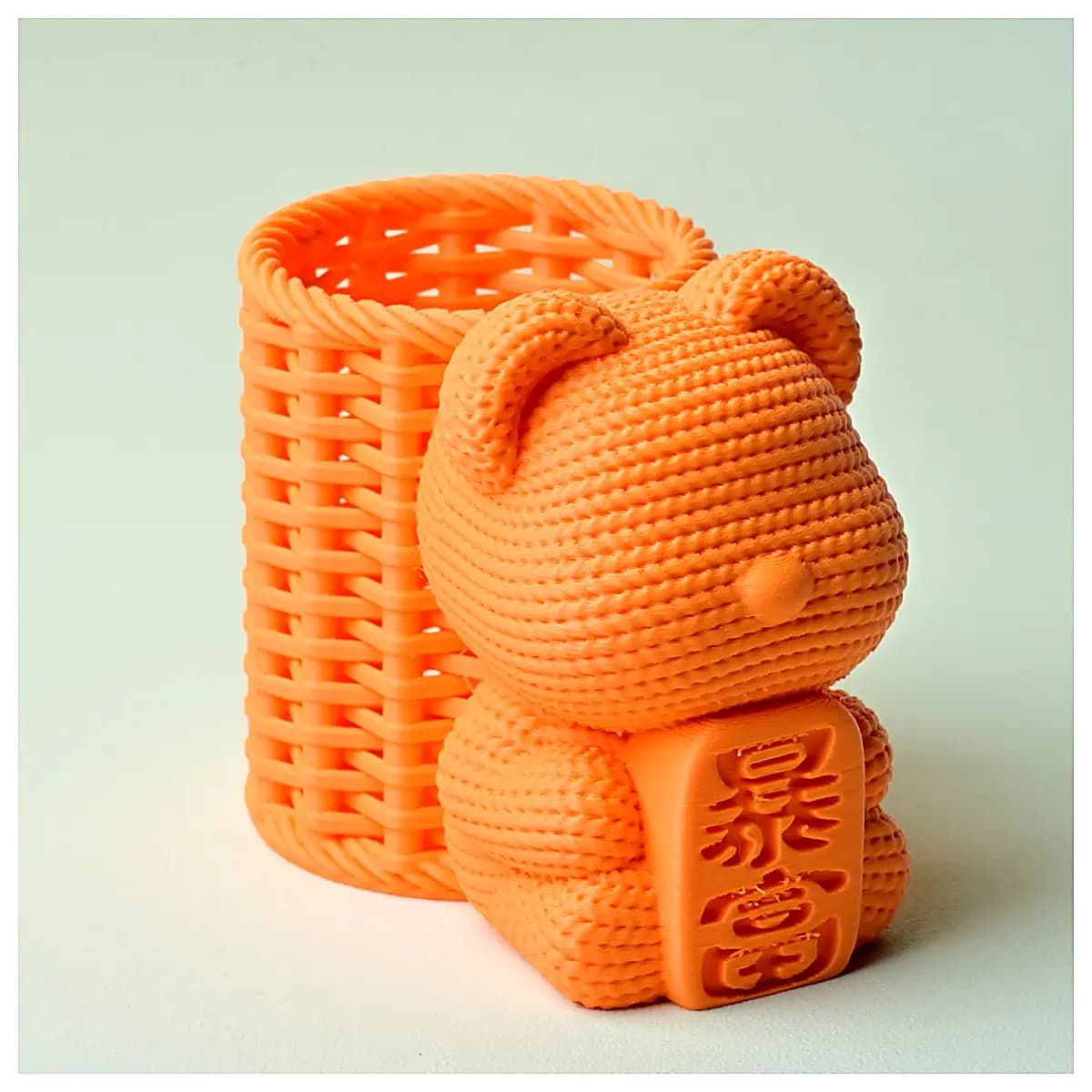 Volatile Bear Pencil Holder Multi Function Desktop Organizer Creative Book Storage Box Student Office Supply Pen Case Decoration Phone Stand