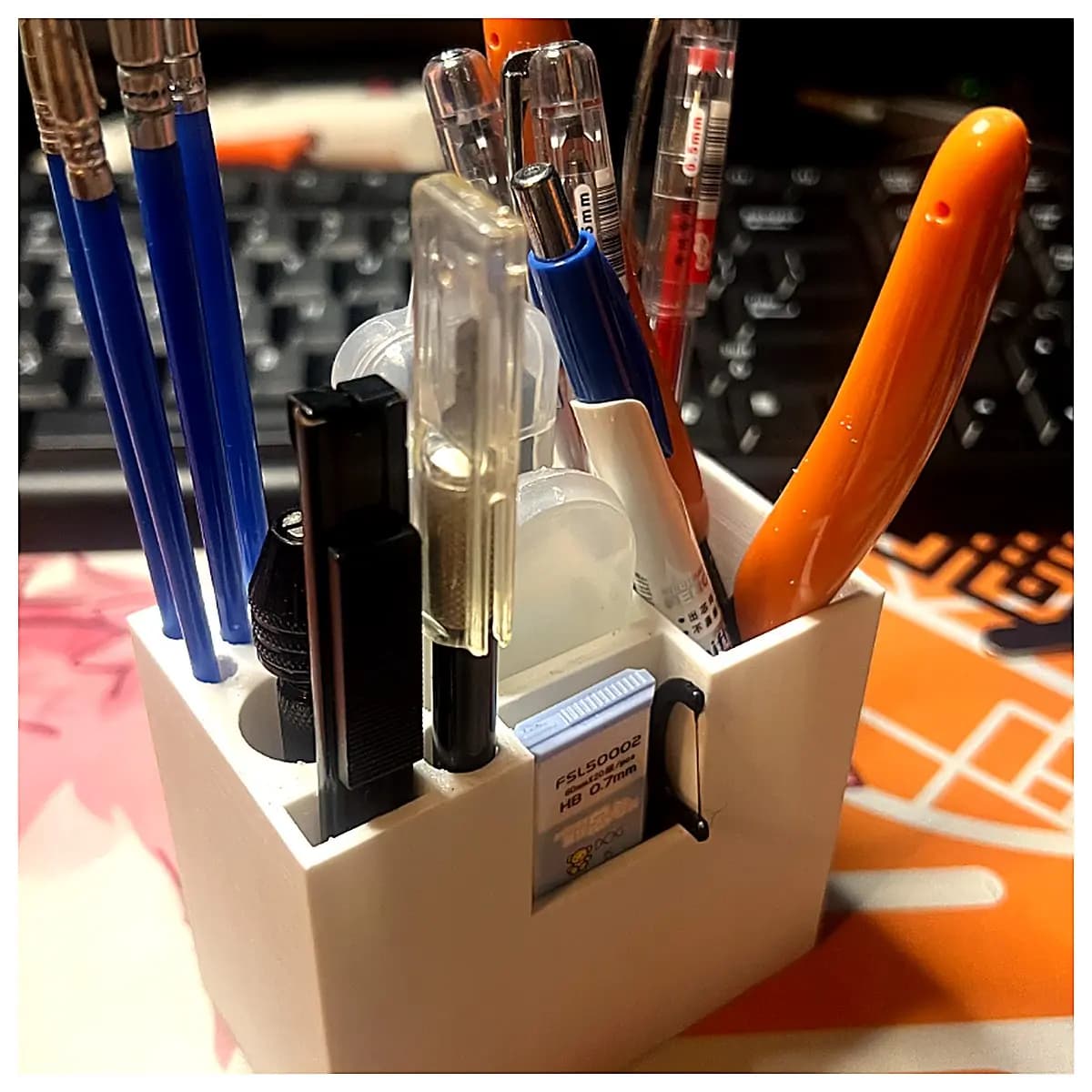 Hand Drill Brush Round Ruler Organizer Pencil Case Storage Box Tool Hole Punch Accessories Assembly Parts Storage